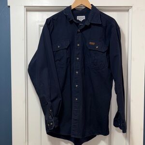 Carhartt Dark Blue Heavy Duty Long Sleeve Shirt